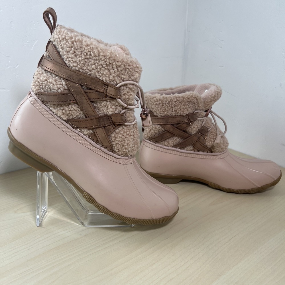 Sperry Medium Blush Pink Women's Saltwater Duck Booties, US 8.5 - Picture 6 of 6